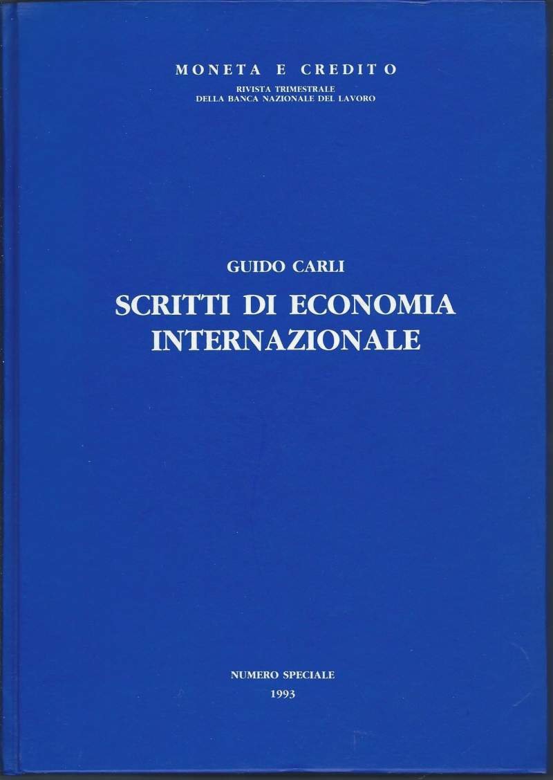 SCRITTI DI ECONOMIA INTERNAZIONALE
