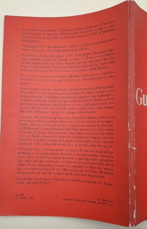 SCRITTI DI GUIDO GONELLA-ATTUALITA' E COSTITUZIONE(1978)