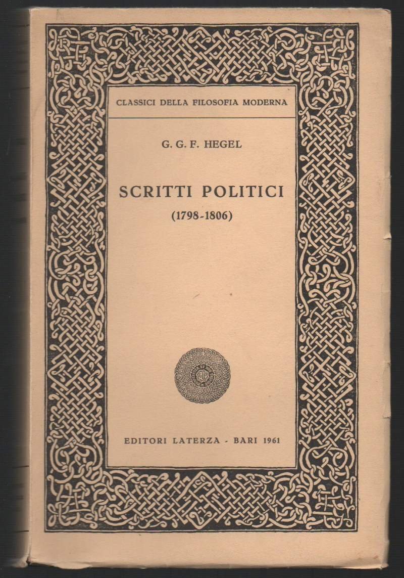 SCRITTI POLITICI (1798-1806) (1961)