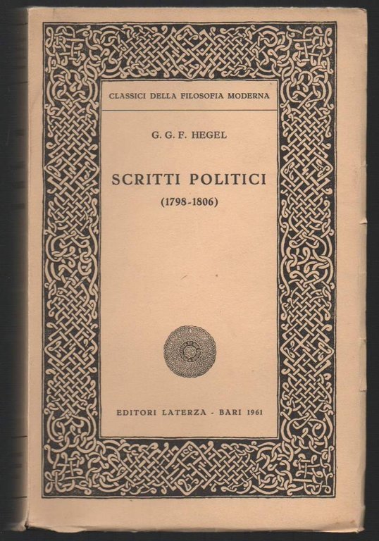 SCRITTI POLITICI (1798-1806) (1961)