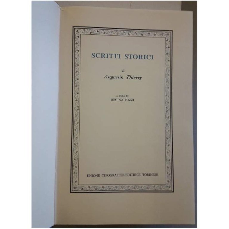 SCRITTI STORICI DI AUGUSTIN THIERRY(1983)