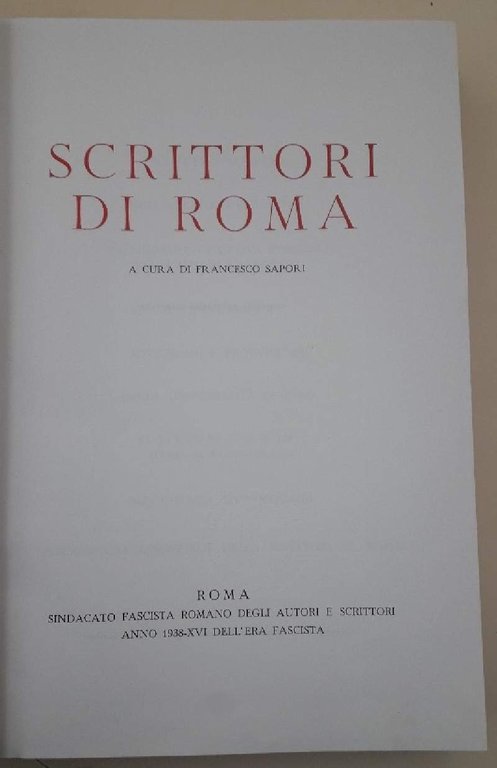 SCRITTORI DI ROMA (1938)