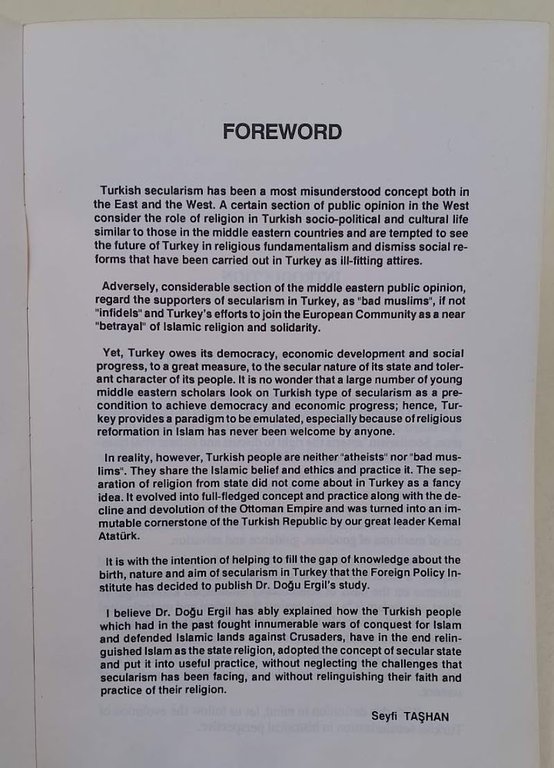 SECULARISM IN TURKEY-PAST AND PRESENT(ANNI '80)