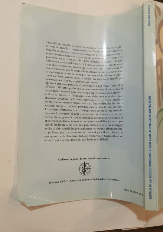 Segnali di un mondo sommerso - essere fratelli di ragazzi …