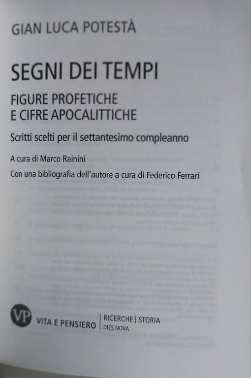Segni dei tempi - figure profetiche e cifre apocalittiche