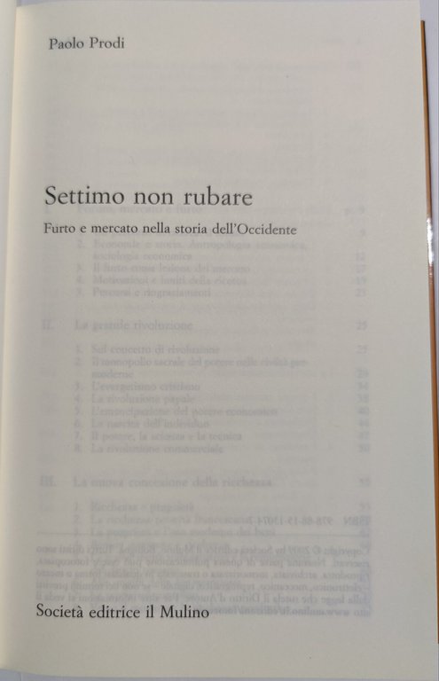 Settimo non rubare - Furto e mercato nella storia dell'Occidente