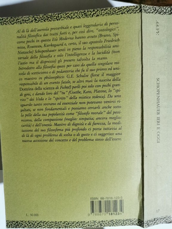 Shopenhauer ieri e oggi ( Atti del convegno internazionale )