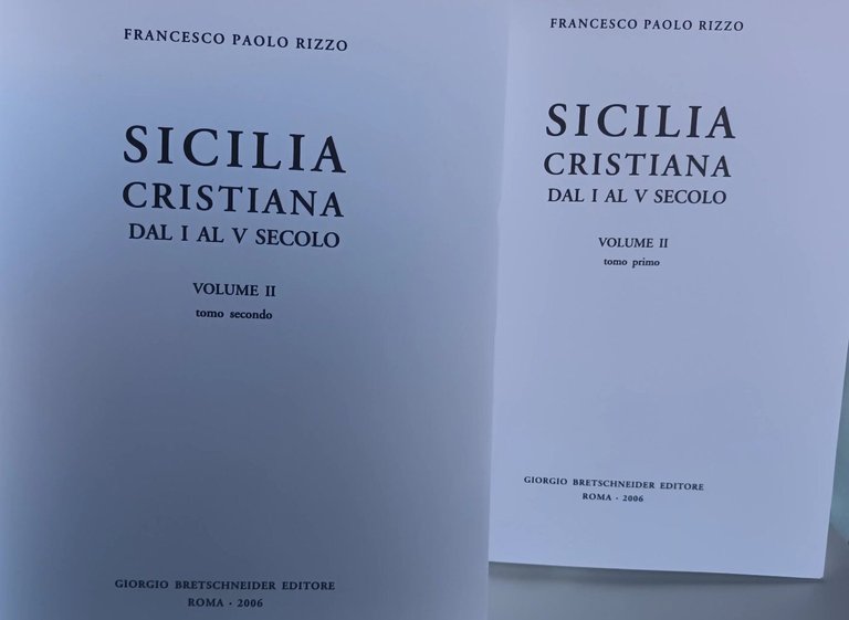 Sicilia cristiana dal I al V secolo- 2 voll.