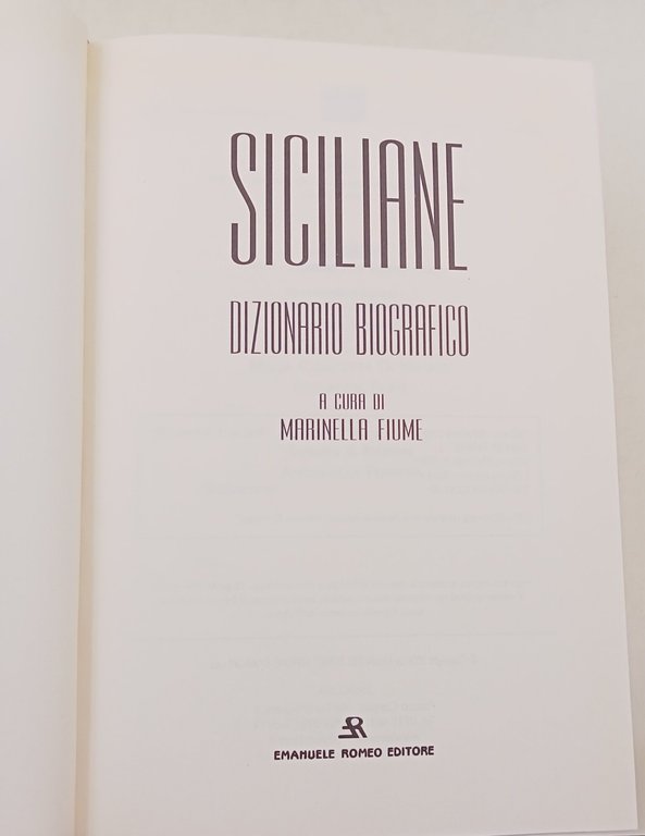 Siciliane. Dizionario biografico