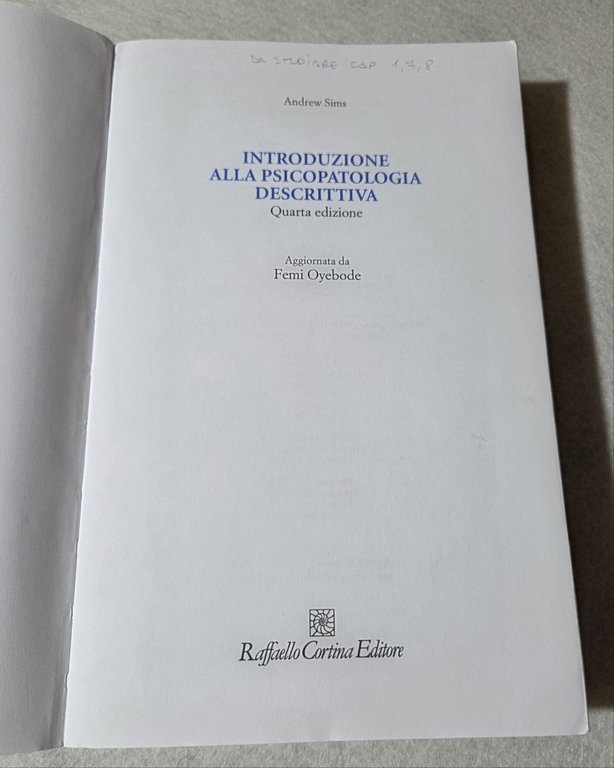 SIMS. Introduzione alla psicopatologia descrittiva | Immagine Gallery 2