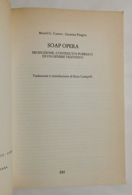 Soap opera - Produzione, contenuti e pubblico di un genere …