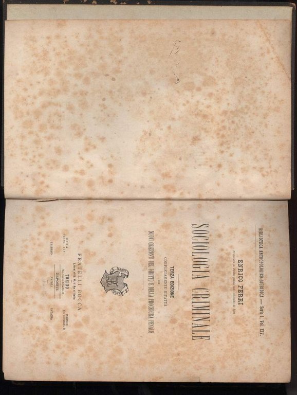 SOCIOLOGIA CRIMINALE(FINE 1800) | Immagine Gallery 3
