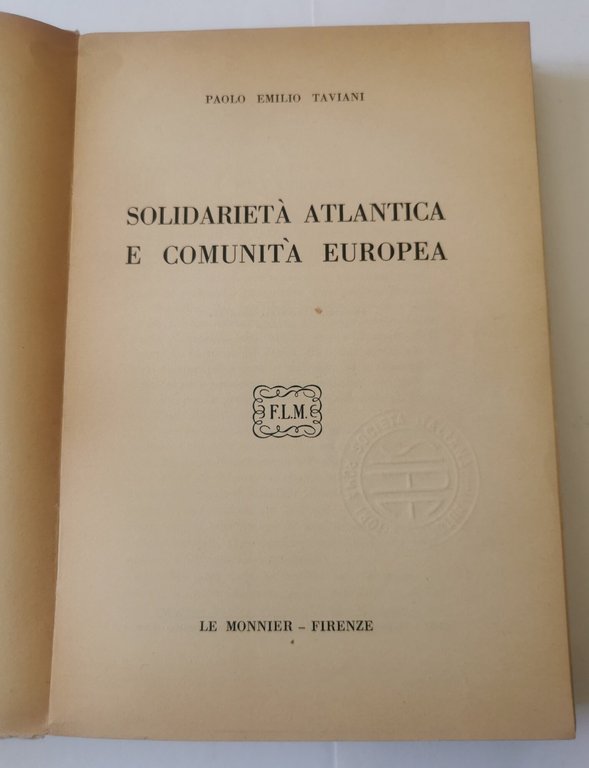 Solidarieta' atlantica e Comunita' Europea