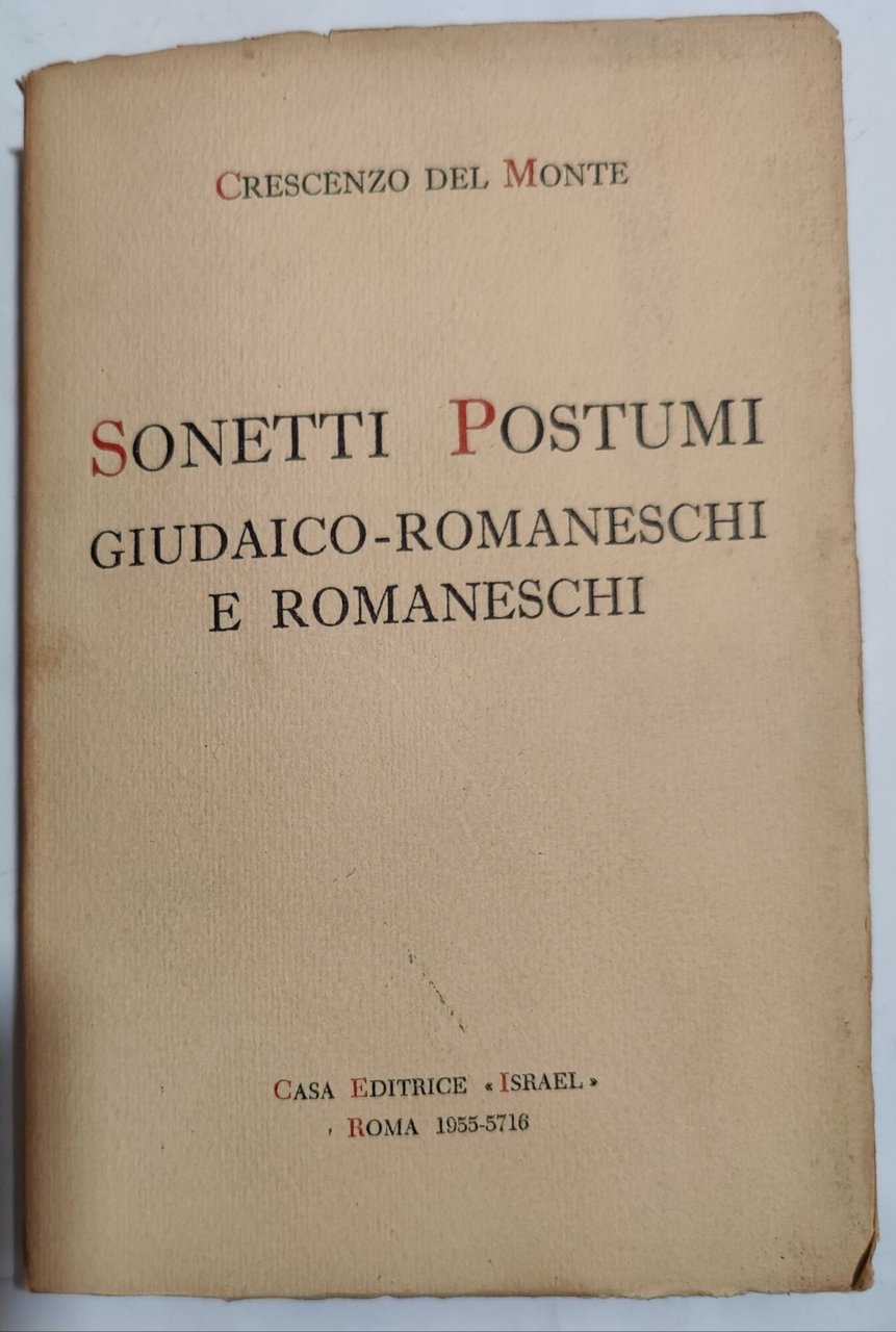 Sonetti postumi - Giudaico-romaneschi e romaneschi