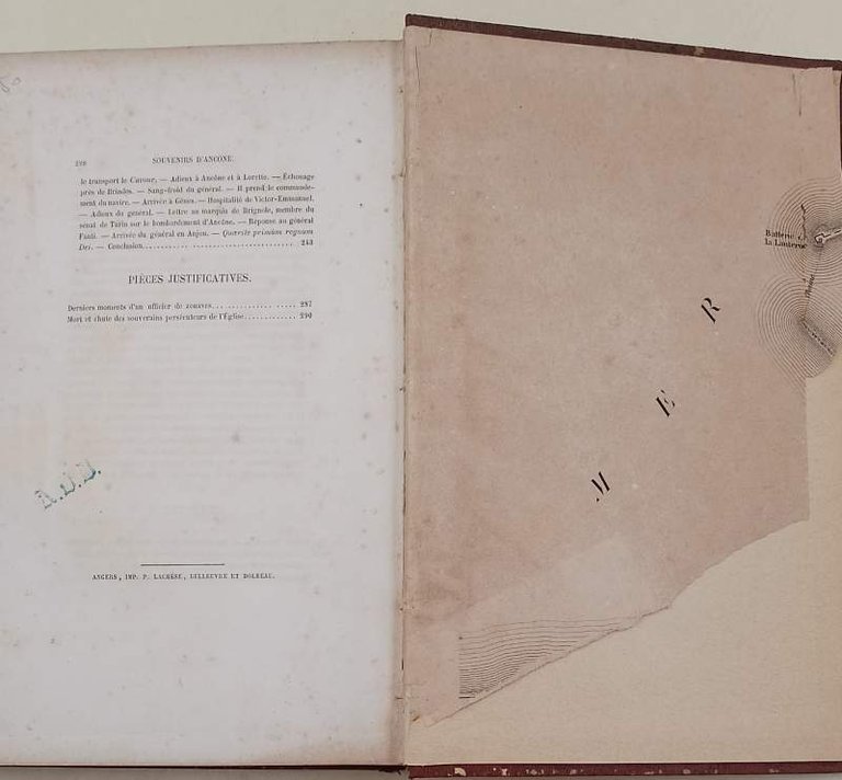 SOUVENIRS D'ANCONE SIEGE DE 1860 PAR LE COMPTE DE QUATREBARBES …