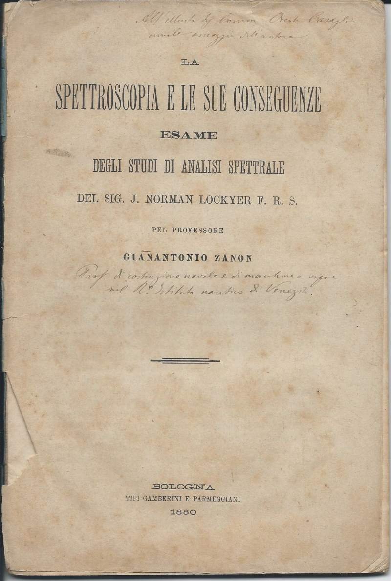 SPETTROSCOPIA E LE SUE CONSEGUENZE - Esame degli studi di …
