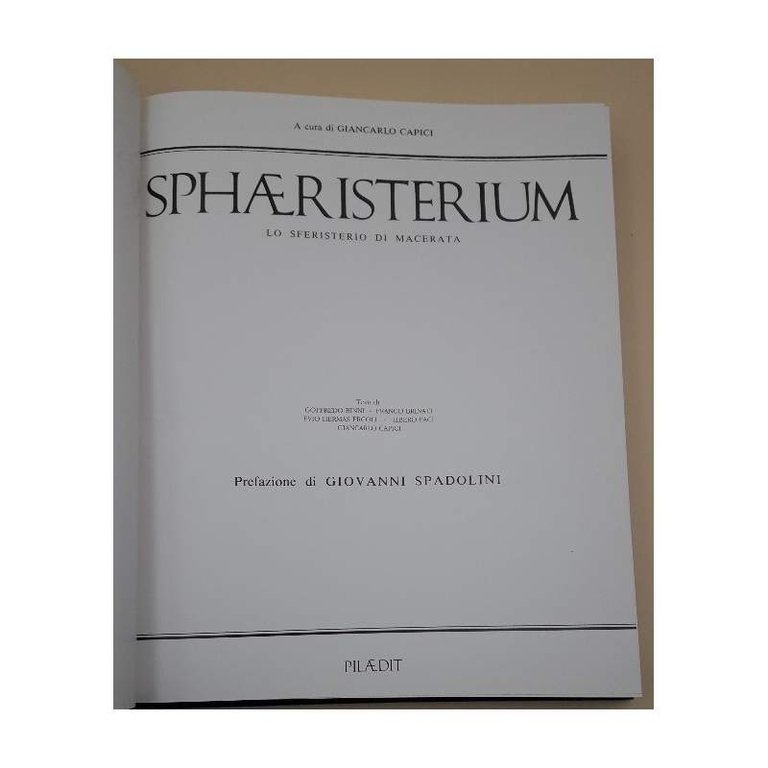 SPHAERISTRIUM-LO SFERISTERIO DI MACERATA(1989)