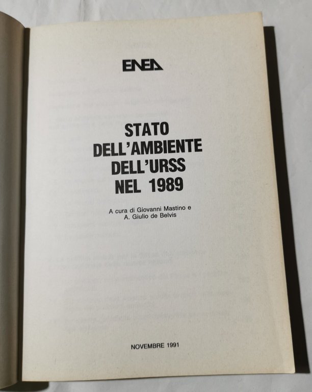 Stato dell'ambiente dell'URSS nel 1989