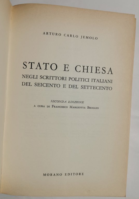 Stato e Chiesa - negli scrittori italiani del '600 e …