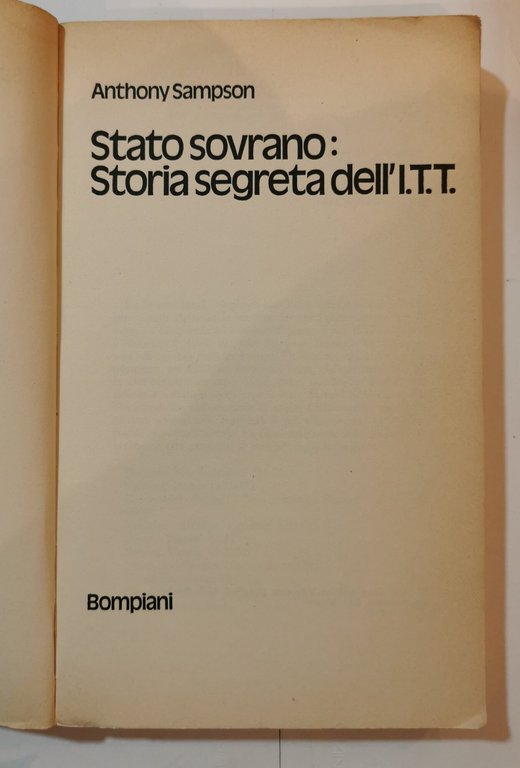 Stato sovrano - storia segreta dell' I.T.T.