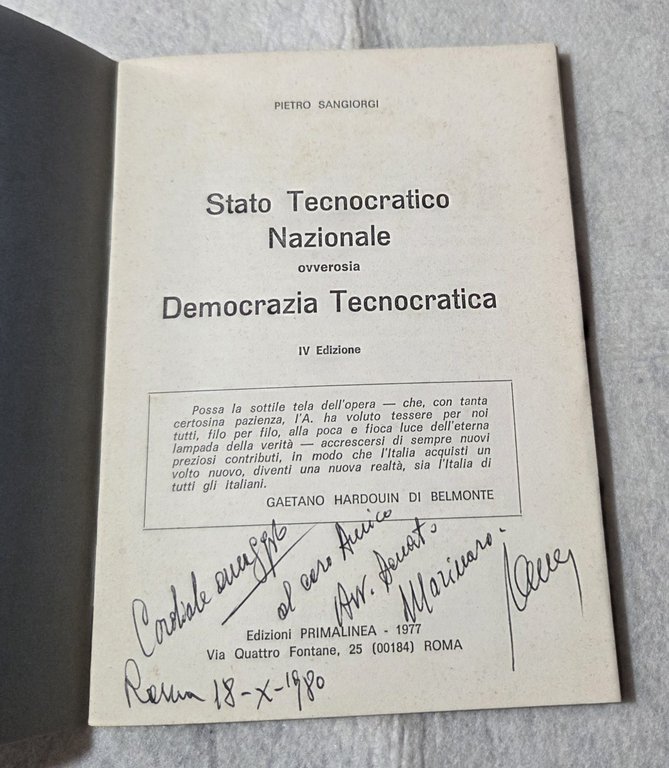 Stato Tecnocratico Nazionale ovverosia Democrazia Tecnocratica | Immagine Gallery 2