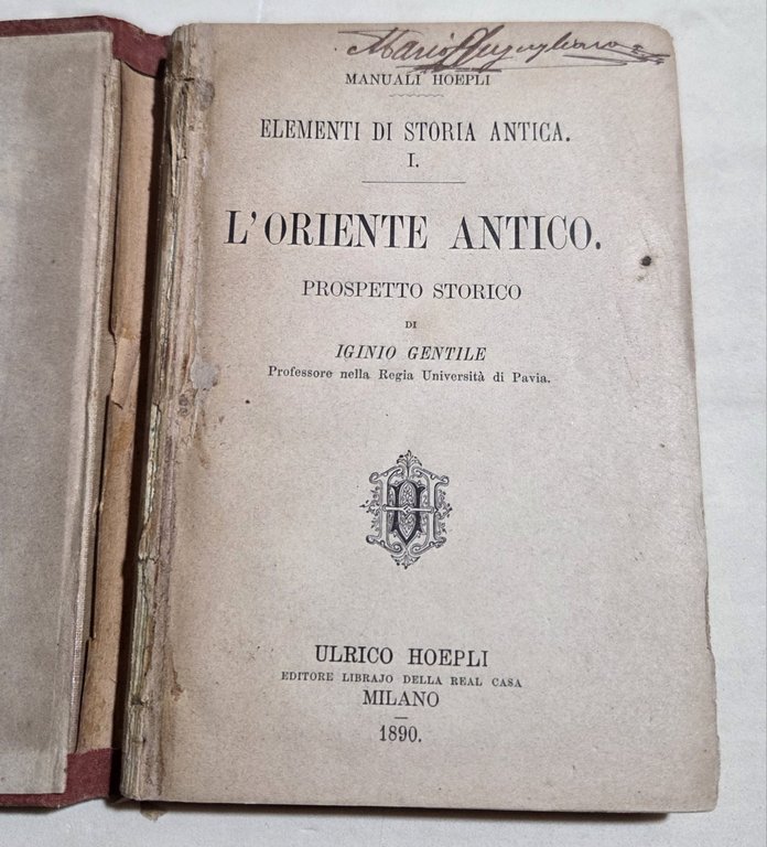 Storia antica - I' l'oriente antico