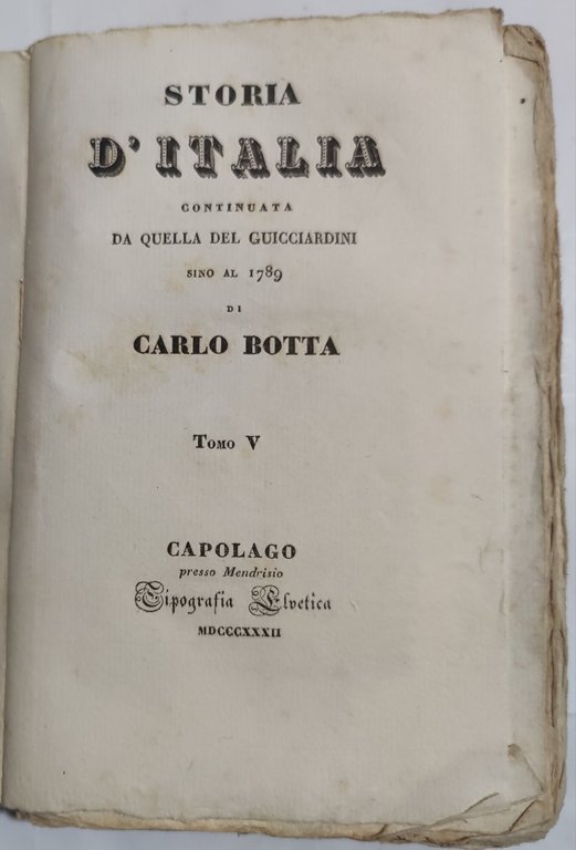 Storia d'Italia continuata su quella del Guicciardini sino al 1789- …