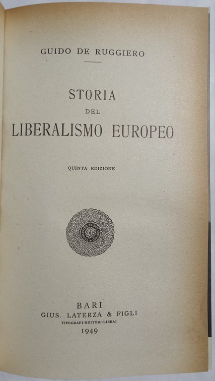 Storia del liberalismo europeo