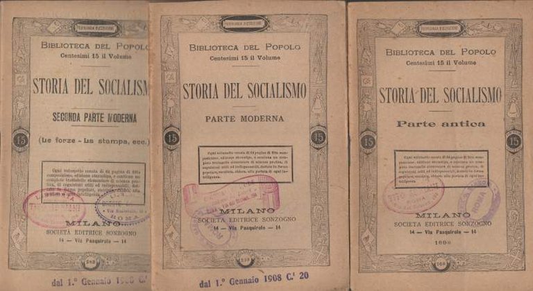 STORIA DEL SOCIALISMO (1898)