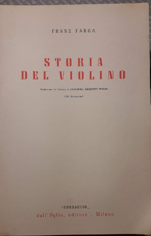 STORIA DEL VIOLINO(1942)