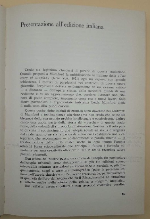 STORIA DELL'UTOPIA( 1969)