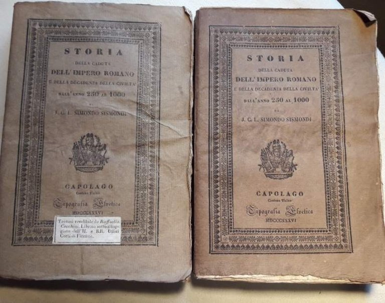 STORIA DELLA CADUTA DELL'IMPERO ROMANO E DELLA DECADENZA DELLA CIVILTA' …