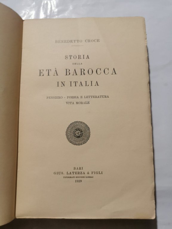 Storia della età barocca in Italia
