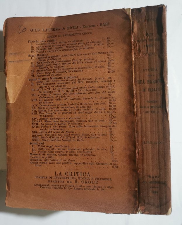 Storia della età barocca in Italia
