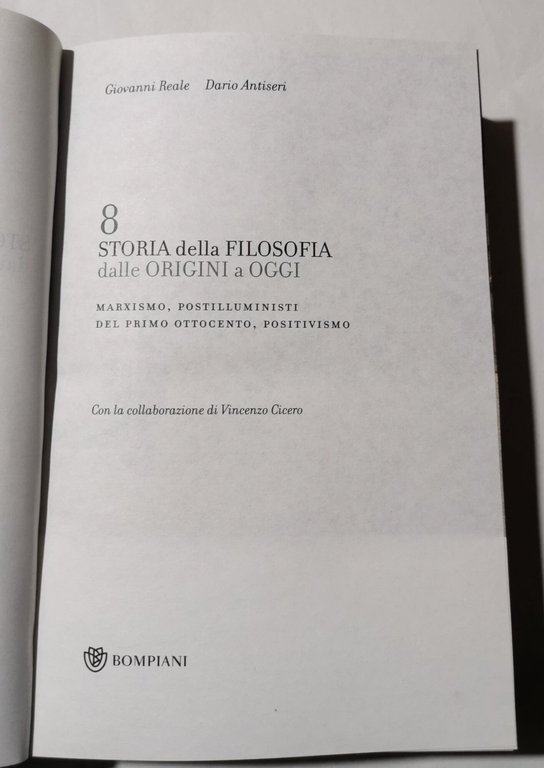 Storia della Filosofia dalle origini a oggi -Vol.8 - Marxismo, …