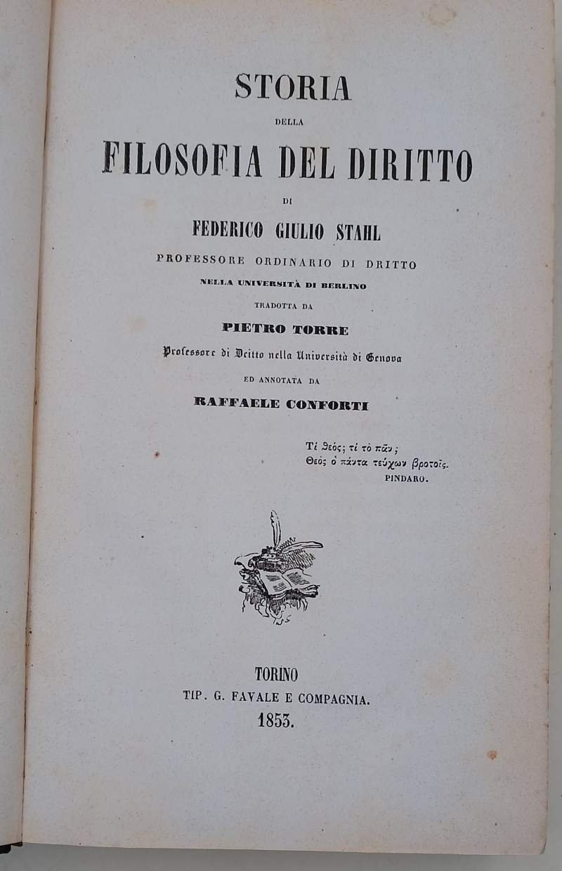 STORIA DELLA FILOSOFIA DEL DIRITTO(1855)