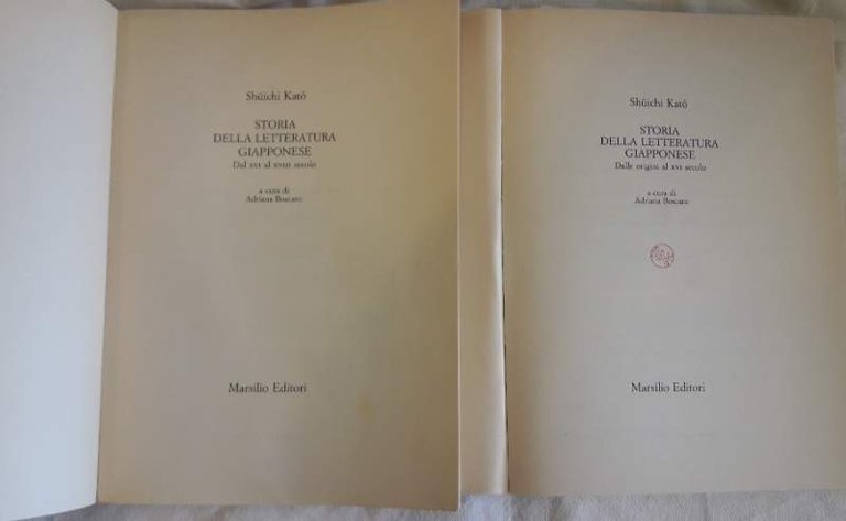 STORIA DELLA LETTERATURA GIAPPONESE-2 VOLL. (1987)