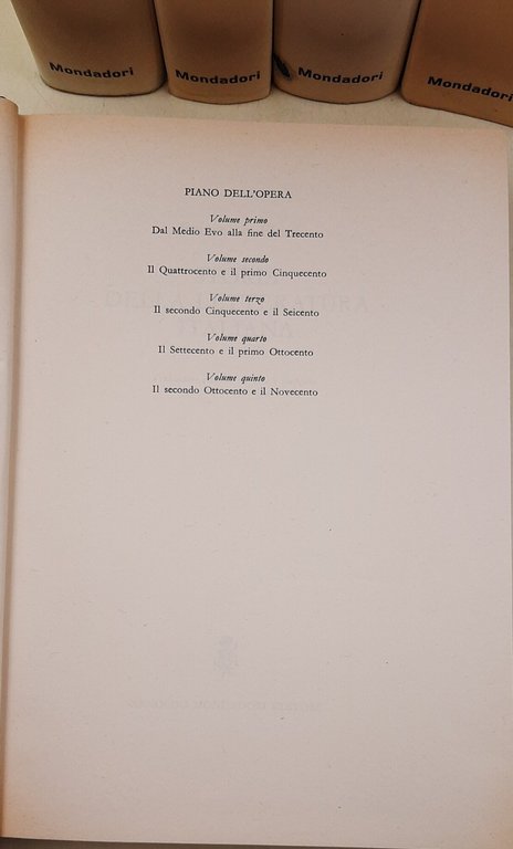 Storia della letteratura italiana - 5 Voll. | Immagine Gallery 5