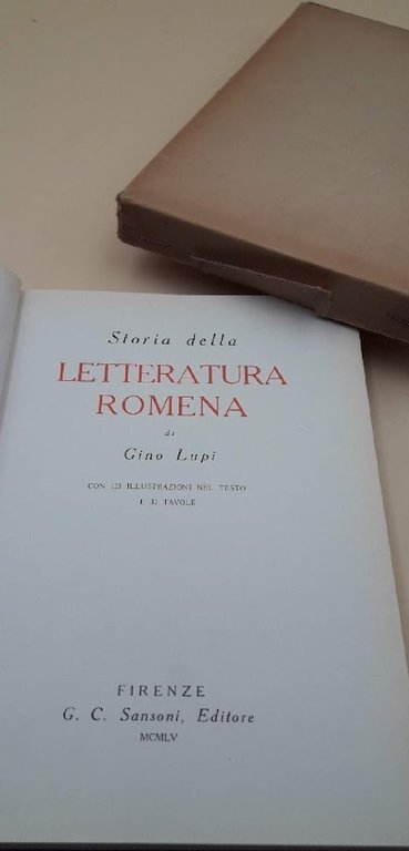 STORIA DELLA LETTERATURA ROMENA (1955)