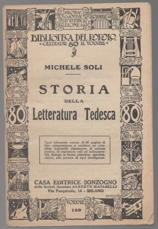 STORIA DELLA LETTERATURA TEDESCA (s.d.)