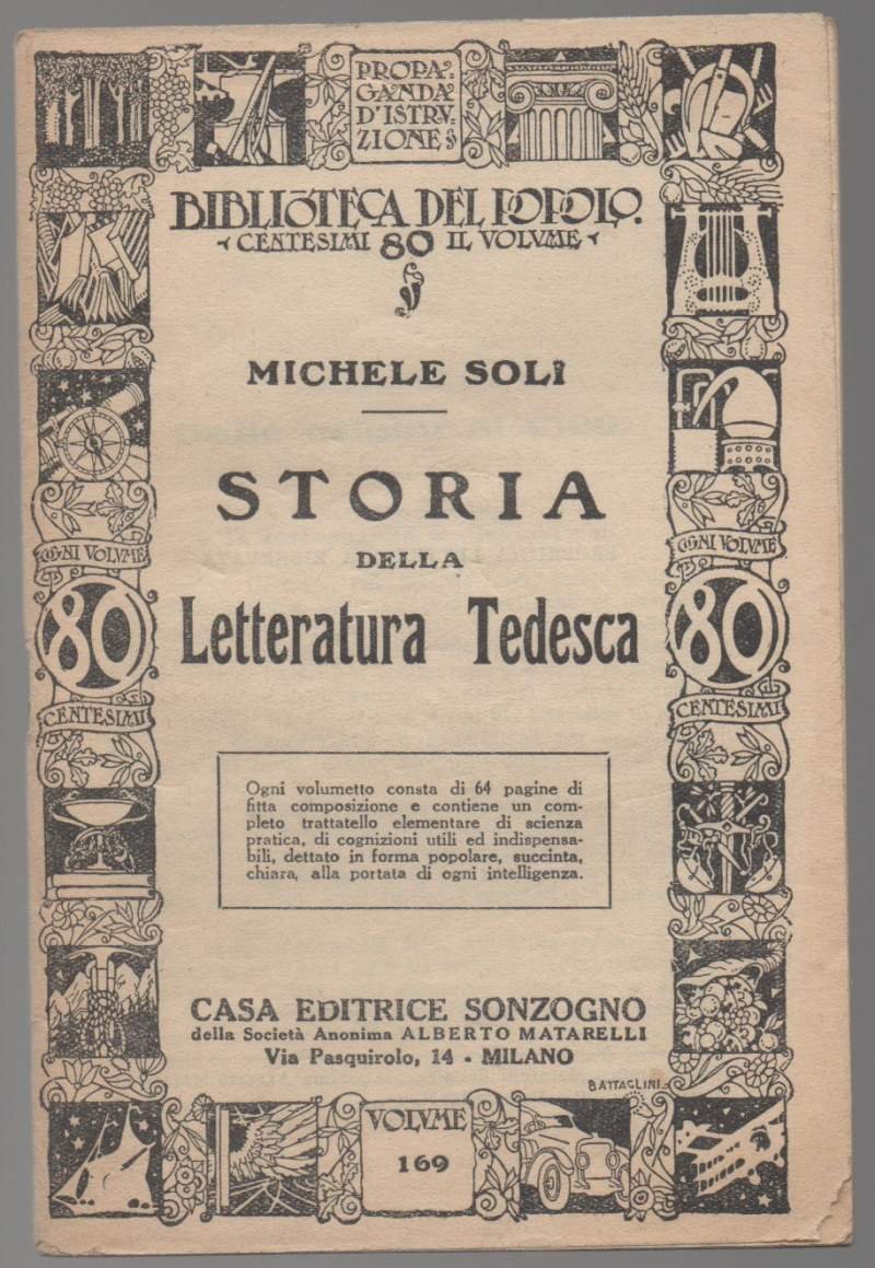 STORIA DELLA LETTERATURA TEDESCA (s.d.)