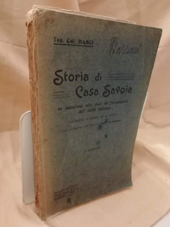 STORIA DI CASA SAVOIA in relazione alle fasi di formazioni …