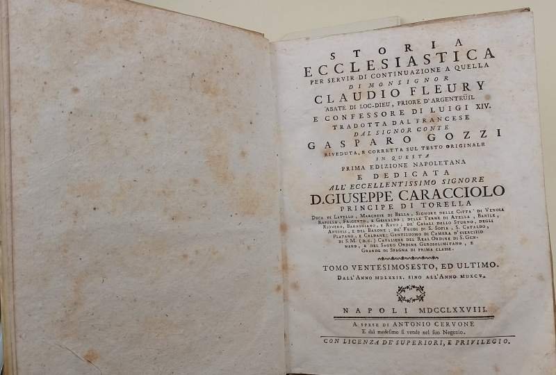 STORIA ECCLESIASTICA PER SERVIR DI CONTINUAZIONE A QUELLA DI MONSIGNOR …
