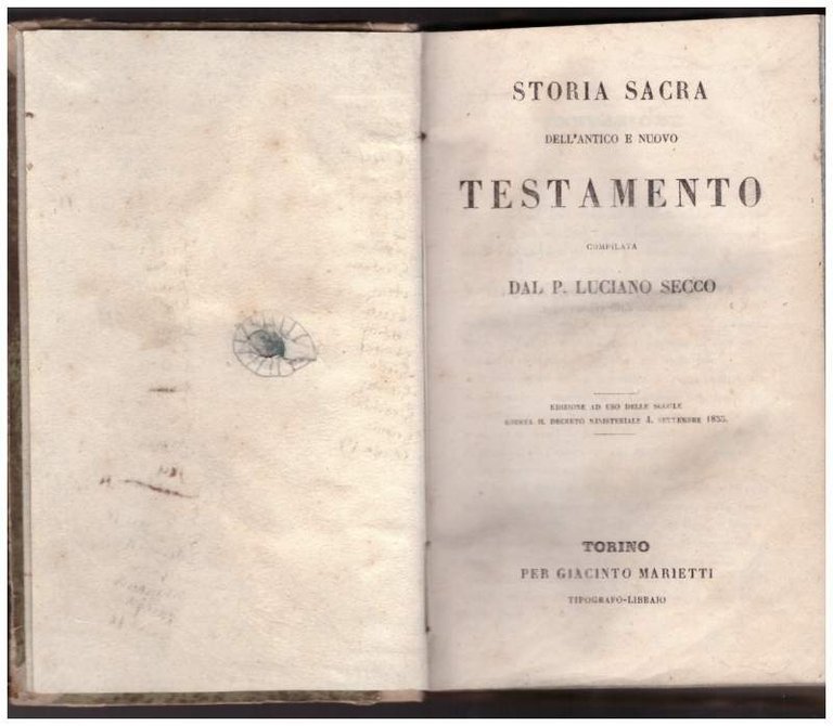 STORIA SACRA DELL'ANTICO E E NUOVO TESTAMENTO COMPILATA DAL P. … | Immagine Gallery 3