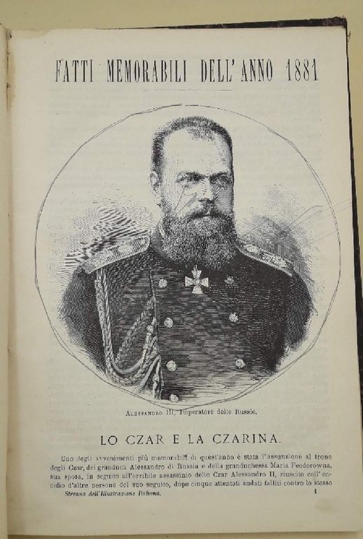 STRENNA DELLA ILLUSTRAZIONE ITALIANA PER L'ANNO 1882