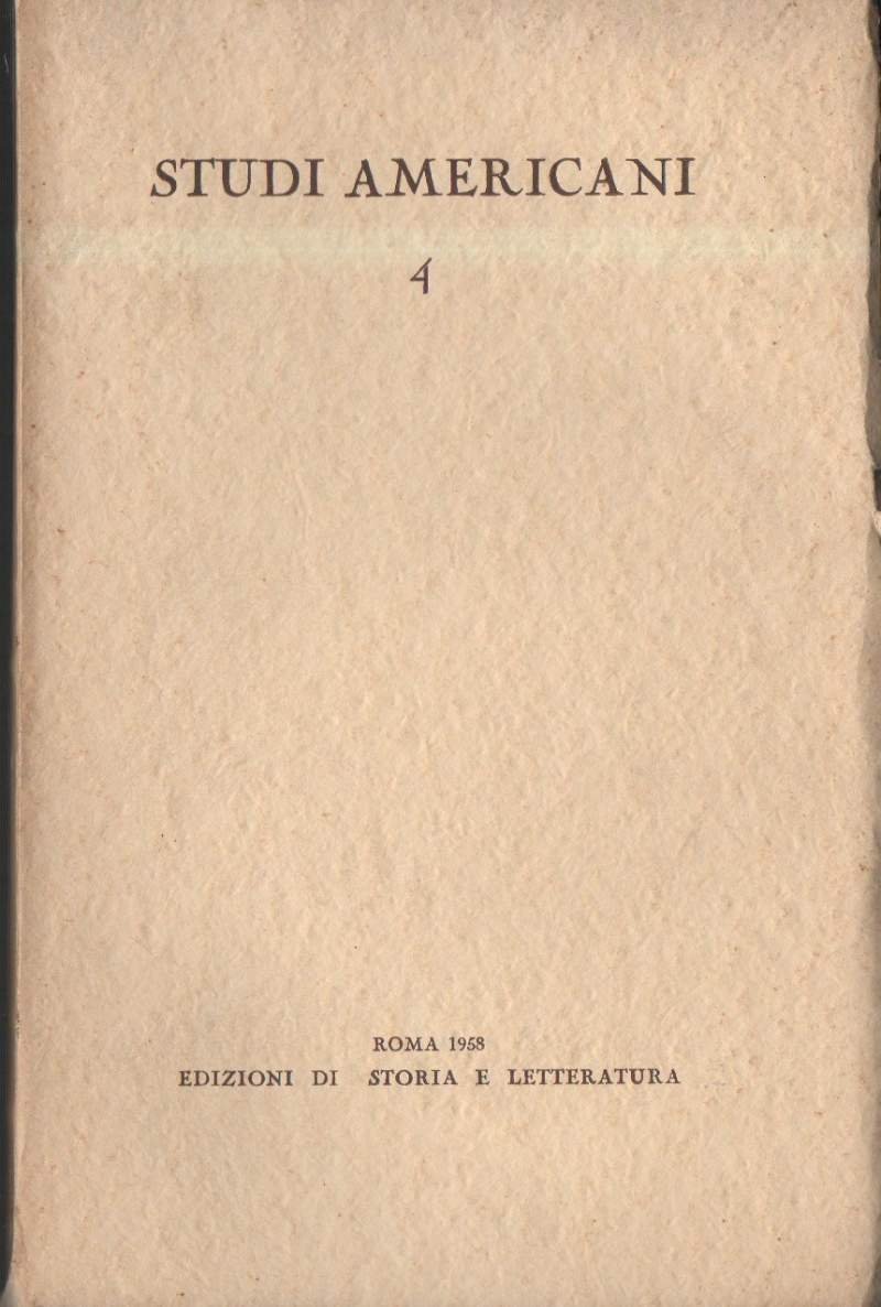 STUDI AMERICANI. N. 4 (1958)