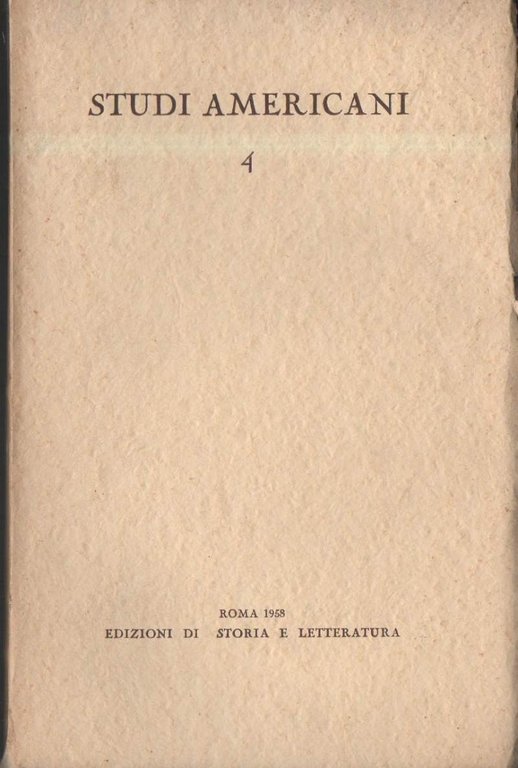 STUDI AMERICANI. N. 4 (1958)