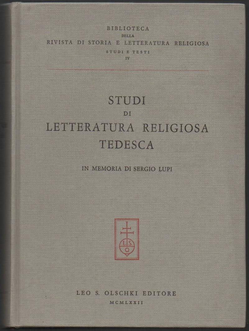 STUDI DI LETTERATURA RELIGIOSA TEDESCA (1972)