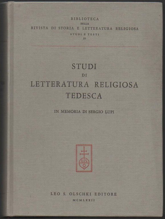 STUDI DI LETTERATURA RELIGIOSA TEDESCA (1972)