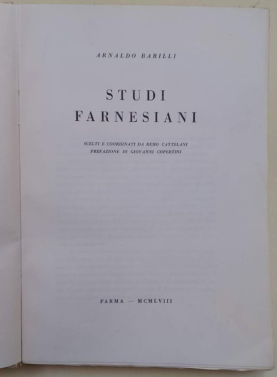 STUDI FARNESIANI( 1958)